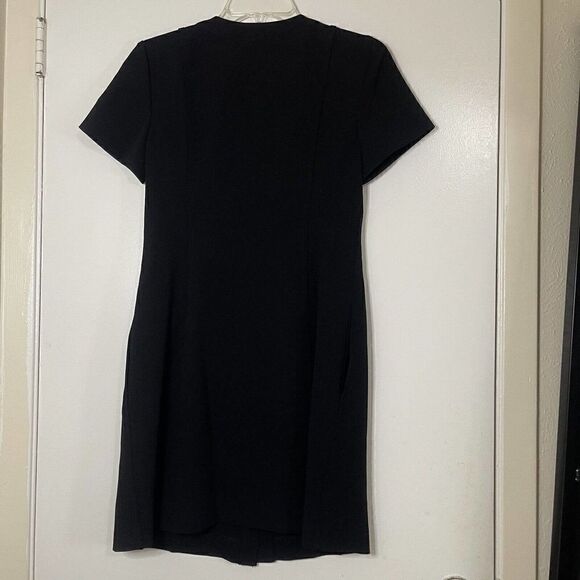 THEORY black button front short sleeve sheath dress size Small - Picture 2 of 6